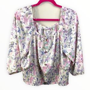 NWOT Floral Print Blouse